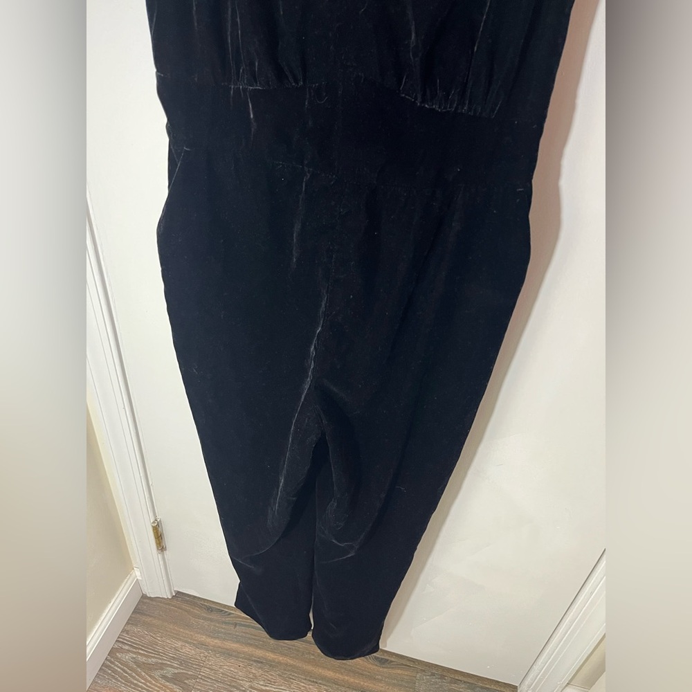 H&M Black Lace Trim Velvet Jumpsuit - Picture 7 of 12